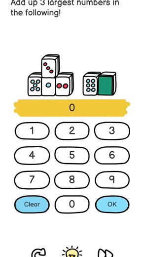 Brain out level 77 add up 3 largest number in following Walkthrough and solution