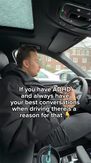 You’re not imagining it. There’s a real reason. Here’s what’s actually happening 👇 1. Your brain finally has the right amount of stimulation 🧠 ADHD brains struggle with understimulation, not distraction. Driving gives just enough input: • light movement • predictable visuals • low-stakes decision making That keeps the “restless” part of your brain busy - so your thoughts can flow. 2. It quiets the mental noise 🎧 When you’re sitting still, your brain fills the silence with: • intrusive thought