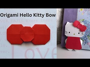 How to Make Origami Hello Kitty Bow