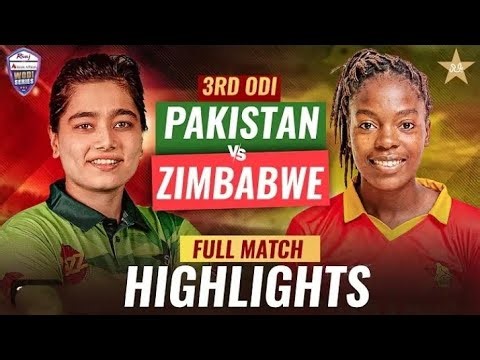 Full Match Highlight | Pakistan Women vs Zimbabwe Women | 3rd Match | Odi series | White Wash