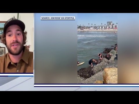 Local hero saves young girl off California coast