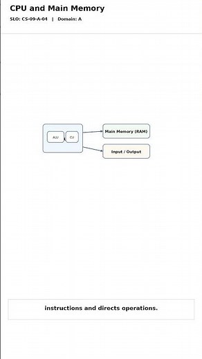 CPU and Main Memory | Grade 9 CS #shorts