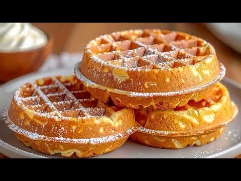How to Make Crispy Homemade Waffles in 5 Minutes❗Everyone's looking for this recipe!