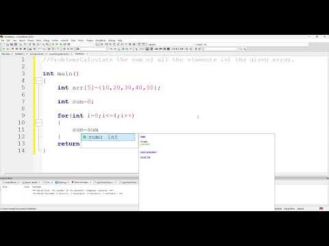 Calculate the sum of all the elements in the given array.