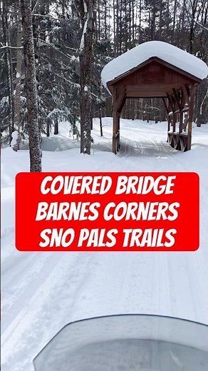 Snowmobiling through the Covered Bridge in Tug Hill. #tughill #snowmobiling