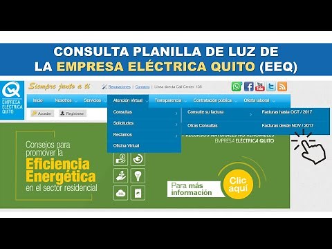 Consulta Planilla de Luz de la Empresa Eléctrica Quito EEQ