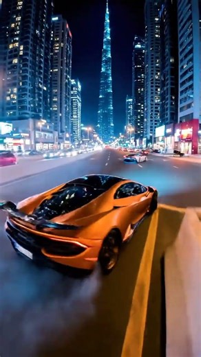 Dubai Neon Drift: Triple Supercar Showdown on Downtown Boulevard