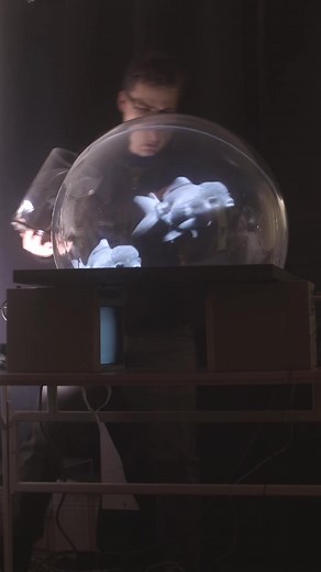 In this experiment, video of a goldfish travels between televisions via a glass cylinder as a double “Pepper’s Ghost” illusion and then into a dome as a second #peppersghost effect.#avart #audiovisualism #realtime #synthesizer #moog #newmediaart #television #art #videoart #vdmx5 #vintage #experimental #make #maker #demo #craft #crafting #science #experiment | Ellingson