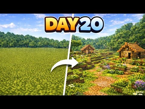 I Transformed the Land to Build a Village | Minecraft