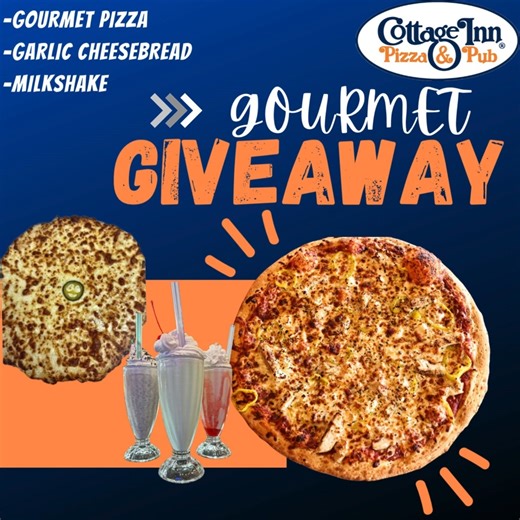 ⚡ PIZZA DROP! ⚡ We’re picking ONE winner for a gourmet feast: large gourmet pizza garlic cheesebread shake. Want in? Smash Like, follow us, and tag your crew below Winner goes live Friday—don’t miss it. 🍕🔥 | Cottage Inn Pizza & Pub