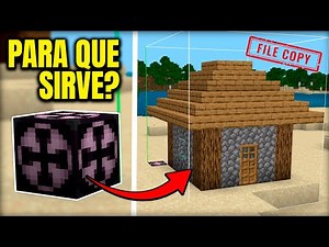 🛠 COMO USAR EL BLOQUE DE ESTRUCTURAS / STRUCTURE BLOCK EN MINECRAFT PE PARA COPIAR ESTRUCTURAS 1.21+