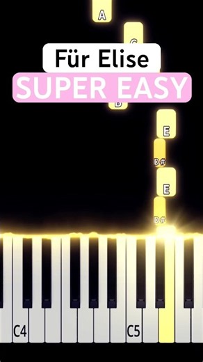 Für Elise - SUPER EASY Piano Tutorial | Beethoven #FürElise #PianoTutorial #Beethoven