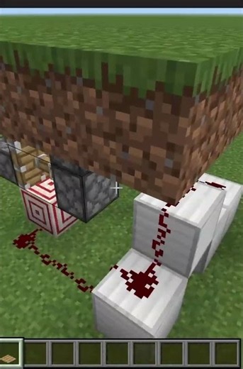 WORLDS Most Simple Flat Ground Trap (1x1) #minecraft #trap #tutorial #redstone #gaming