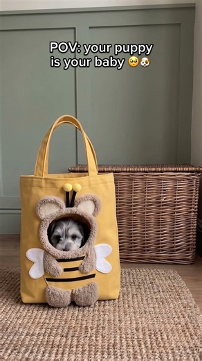 Puppy carrier bag — comment CARRY if your puppy is your baby! 🥺