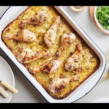 Mustard chicken and potato gratin recipe