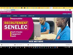 Présentation de la plateforme recrutement.senelec.sn