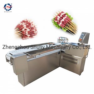 [Hot Item] High Efficiency Meat Kebab Skewer Machine Meat Satay Skewer Grill Machine