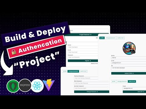 Build MERN Stack Authentication Project | JWT + Redux + Cloudinary + Nodemailer