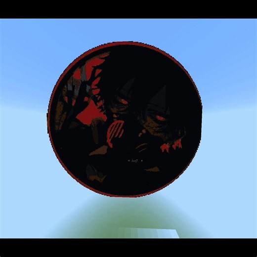 Dark Anime Minecraft Pixel Art 🔥 Red Aura