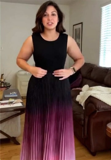 Belle robe plissée ombrée à partir de TikTok