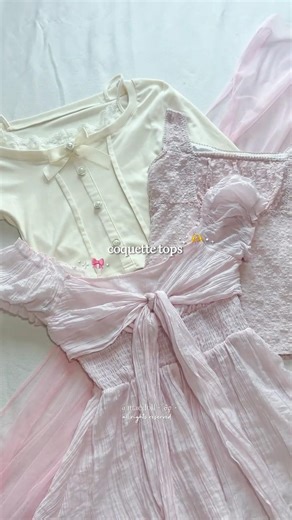 cute tops for a shoujo girl summer 🌷 #coquette #wonyoungism #shoujo #summerfashion #outfitinspo