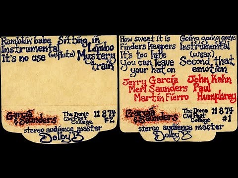 Jerry Garcia and Merl Saunders - 11/8/74 - The Dome, C.W. Post College Greenvale, NY - aud