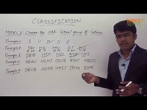 Classification | Model 3: Letter Classification | Reasoning Ability | TalentSprint Aptitude Prep Video Lecture | Crash Course for Delhi Police SI - Police SI Exams