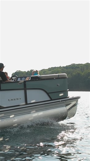 Water, family, and a Crest. That’s a day well spent. | Crest Pontoon Boats