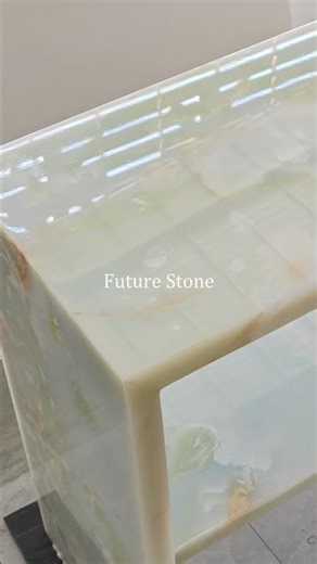 Green Onyx console table Made by FutureStone #factorydirect #homedecor #craftsmanship #interior