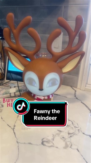 The cutest animated reindeer #christmasdecor #holidays #animatedreindeer