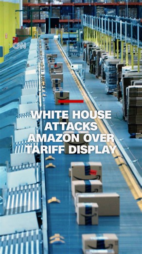 The Trump administration took aggressive aim at Amazon after reports that the company would begin displaying the added cost of President Donald Trump's tariffs on items. Amazon said in a statement that while it was previously considering breaking out tariff charges on its Amazon Haul site, that change is no longer in the works. CNN Chief White House Correspondent Kaitlin Collins reports. https://cnn.it/4m7iXPI | CNN Politics