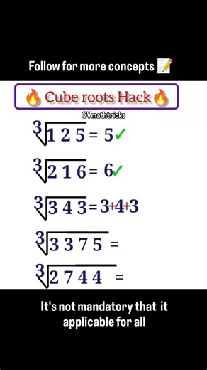 cube root trick 📝 every student should know this 📝#mathformula #mathtricks #studynotes #cbse #ncert