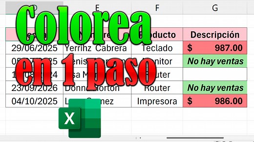 ¿Quieres que Excel detecte y coloree automáticamente si una celda contiene texto o números? En este video, Yerrihz te enseña paso a paso cómo usar las funciones ESTEXTO y ESNUMERO junto con formato condicional para que tu hoja de cálculo se vea profesional, clara y fácil de analizar. ✅ Aprenderás: Cómo diferenciar texto de números con un solo clic Aplicar colores automáticos (verde para texto y rojo para números) Usar el formato condicional como un verdadero experto ⚡ Ideal para: estudiantes, co