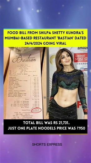 💸 Shocking Bill at Bastian 😳 ₹21K Dinner! #shorts