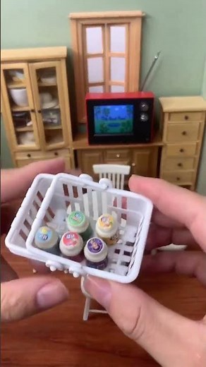 迷你厨房最小益达口香糖 #迷你厨房 #迷你食玩 #微缩场景