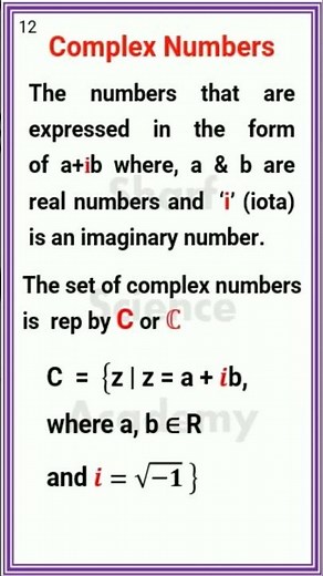 Complex Numbers in math #maths