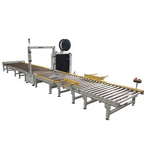 [Hot Item] Fully Automatic Online Carton Box PP Belt Strapping Banding Machine with Roller Driven Table