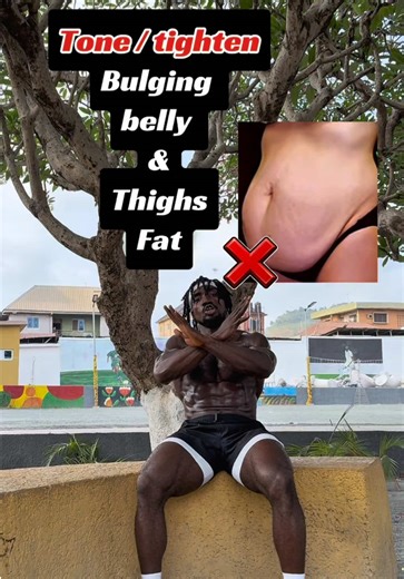 Effectively lose & tighten up bulging belly and thighs fat #dailyexercise #bellyfat #thighs #toneup #getinshape