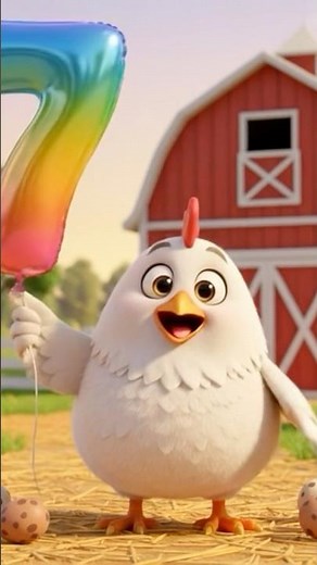 Learn Number 7 🐔🎈 | Seven Seven Song | Fun Farm Numbers for Kids