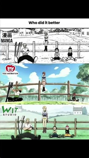 WHO DID IT BETTER MANGA , TOEI OR WIT STUIDO..#onepiece #anime #luffy