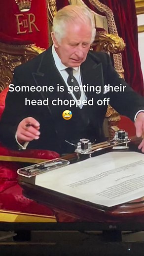 King Charles III signing his first proclamation