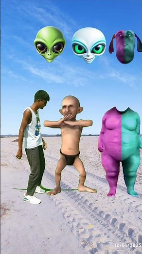 26 February 2025 Green alien in a human stomach, two-color fatty disease heard machine magic #vfx