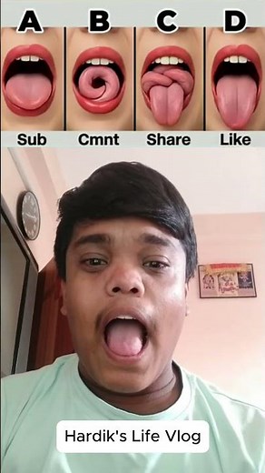 Which Tongue Trick Can You Do? 👅 (A, B, C, or D?) #shortsfeed