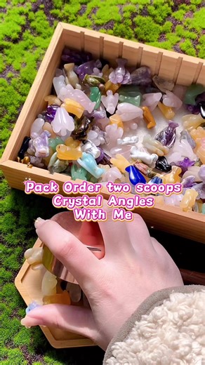 Pack order with me#crystal #crystalquartz #crystaljewelry #crystalconfetti #crystalshopping