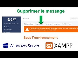 GLPI : Suppression du message : La configuration du dossier racine du serveur web n'est pas sécurisé