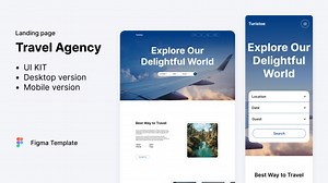 Landing Page - Travel Agency. Template in Figma.