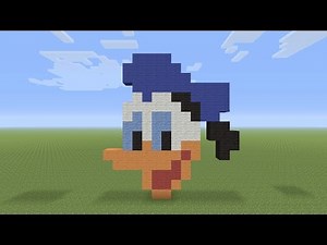Minecraft Pixel Art - Donald Duck Head