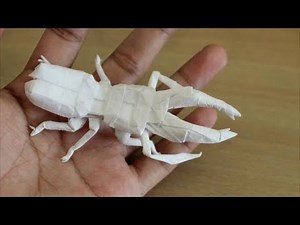 How to - Origami Stag Beetle Tutorial - high intemediate