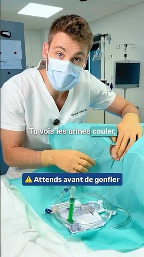 Sonde urinaire : quand gonfler le ballonnet ? #shorts