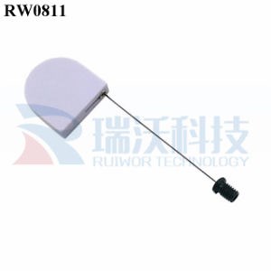 [Hot Item] Metal Plate Terminal Anti Shoplifting Pull Box Retractable Cable with Reel Keychain